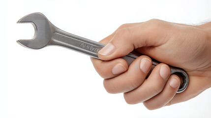 Hand Gripping an Open-End Wrench