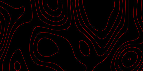 Futuristic Dark Abstract Mesh Grid Background with Red Neon Wave Contour Lines and Glowing Digital Topographic Mapping Vector