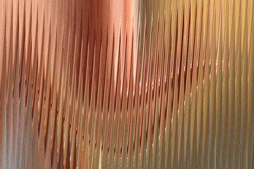 A textured abstract background with vertical corrugated lines in warm metallic tones of copper and gold, creating a sense of depth and shimmer