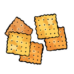 Cookies crackers snack food vector illustration