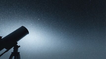 Telescopic View of a Starry Night Sky