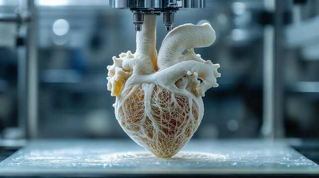 Heart sculpted in 3D printer showcases advanced bioprinting technology