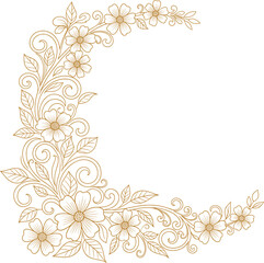 Elegant Floral Crescent Border Design
