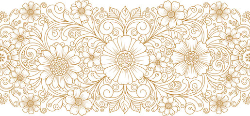 Intricate Floral Border Design