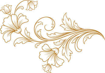 Elegant Floral Swirl Design Illustration