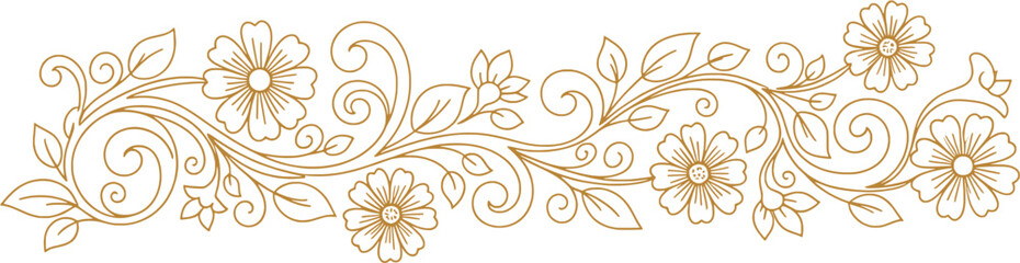 Floral Swirl Border - Elegant Design