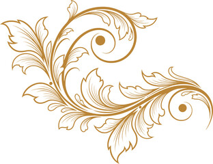 Elegant Floral Swirl Ornament Design