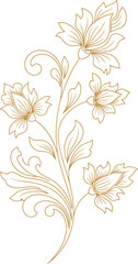 Elegant Floral Branch Illustration