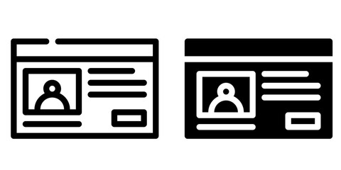 Set of driving licence icons