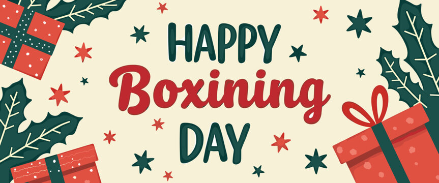 Boxing Day, Happy Boxing Day, happy boxing day, gift box, boxing day canada, boxing day banner, Boxing Day banner, Boxing Day poster, Happy Boxing Day design, Boxing Day sale banner, Boxing Day backgr - Powered by Adobe