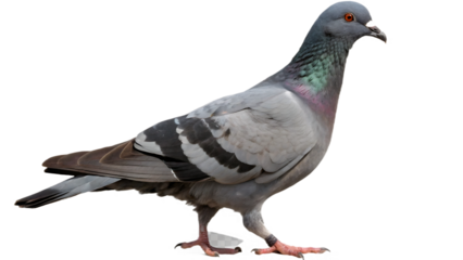 pigeon on white background
