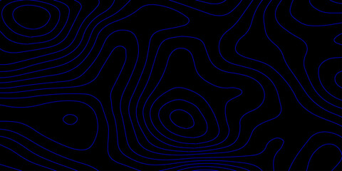 High Definition Minimalistic Digital Topographic Background Featuring Smooth Blue Contour Lines and Abstract Terrain Visualization on Dark Canvas