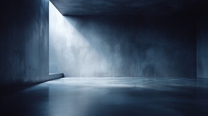 Concrete wall material study smooth fine texture, natural light highlighting surface relief micro variation