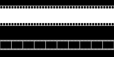 Video frame strip set, film strip, negative, reel, photo reel, video reel, photography, photo negative border set