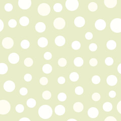 Seamless Pattern of White Circles on Green