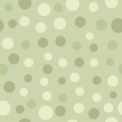 Seamless Pattern of Green Circles