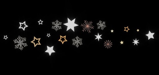 Beautiful winter design with stars and snowflakes. Perfect for holiday cards, websites, and social media.