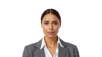 Portrait of a Concerned Young Businesswoman