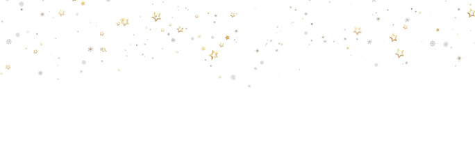 Sparkling festive background with gold and silver stars. Perfect for holidays.