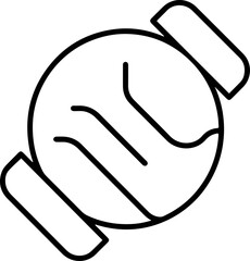 Minimalist Outline Wristwatch Timepiece Accessory Icon Design Simple Black Style