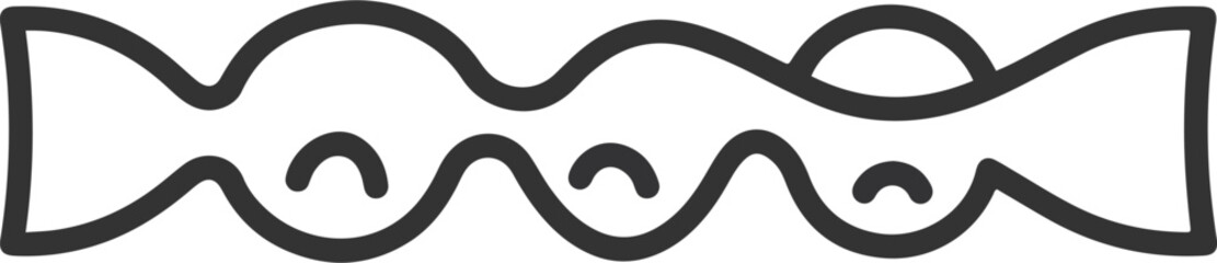 Simple Line Art Wavy Sound Graphic Equalizer Style Element Shape