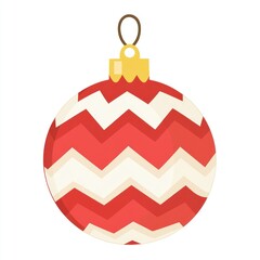 Obraz premium Christmas ornament ball illustration christmas pattern.