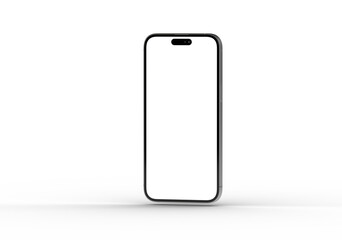 High-quality image of a modern smartphone with a blank screen, perfect for app presentations or website mockups.