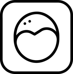 Minimalist Outline Egg Seed Icon Biology Reproduction Fertilization Illustration