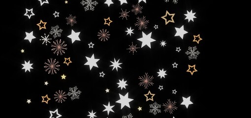 Elegant winter background with stars and snowflakes. Perfect for Christmas, New Year, and holiday designs.