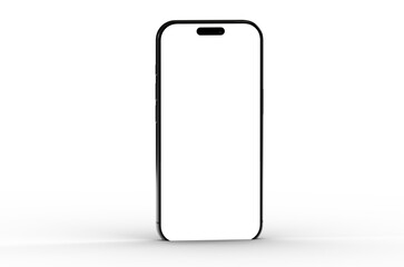 High-quality image of a modern smartphone with a blank screen, perfect for app presentations or website mockups.