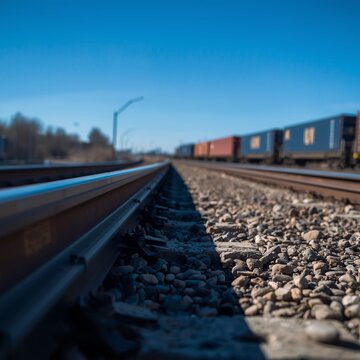 railroad tracks in the distance