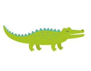 Fototapeta premium Cute cartoon crocodile