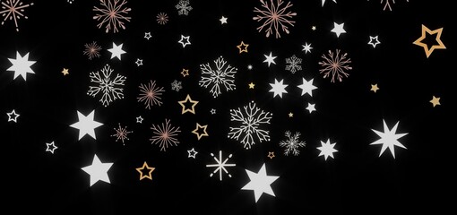 Beautiful winter background with stars and snowflakes. Perfect for holiday cards, websites, and more!