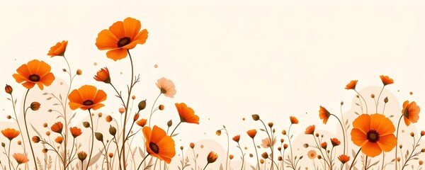 Poppies Hazy Landscape