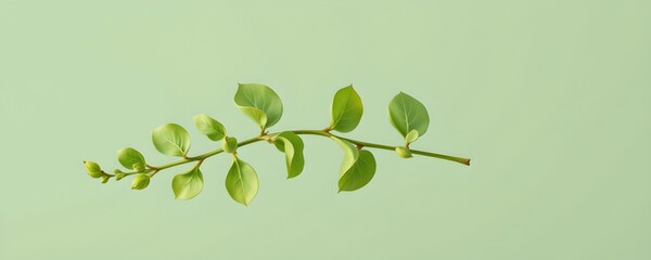 Spring Leaf Branch Closeup