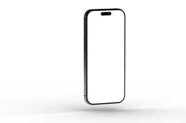 High-quality image of a modern smartphone with a blank screen, perfect for app presentations or website mockups.