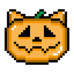Pixel art item Jack-o'-Lantern Cat (1)
