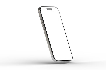 High-quality photo of a modern smartphone with a blank screen, perfect for app presentations or website mockups.
