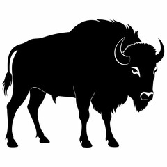 Simple Bison Silhouette