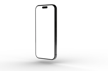 High-quality image of a modern smartphone with a blank screen, perfect for app presentations or website designs.