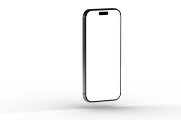 High-quality image of a modern smartphone with a blank screen, perfect for app presentations or website mockups.