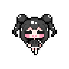 Pixel art girl 04 walking (6)