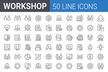 A vector illustration set of diverse business icons for web and mobile design
