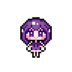 Pixel art girl 01 upright (7)