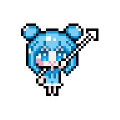 Pixel art girl 02 cursor (2)