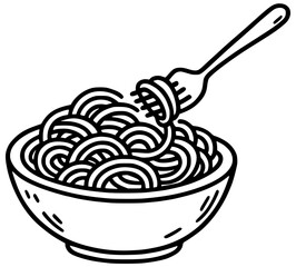 Vector pasta that twists on a fork