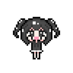Pixel art girl 03 Raise both hands 02 (6)