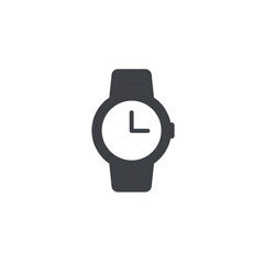 Simple wristwatch icon design isolated on transparent background