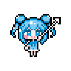 Pixel art girl 04 cursor (2)