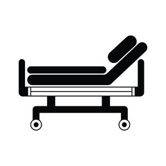 hospital bed new icon simple vector
